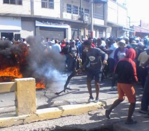 Protesta en Araya