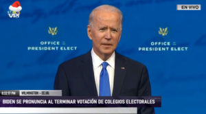 Biden tras ser proclamado presidente electo: "No se halló ninguna causa para revertir el resultado" (+Video)
