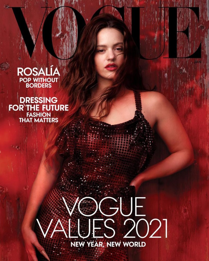 Rosalía copa la portada de Vogue, edición del mes de enero de 2021