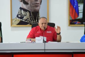 Primer vicepresidente del Partido Socialista Unido de Venezuela (PSUV), Diosdado Cabello. Foto: Twitter PSUV.