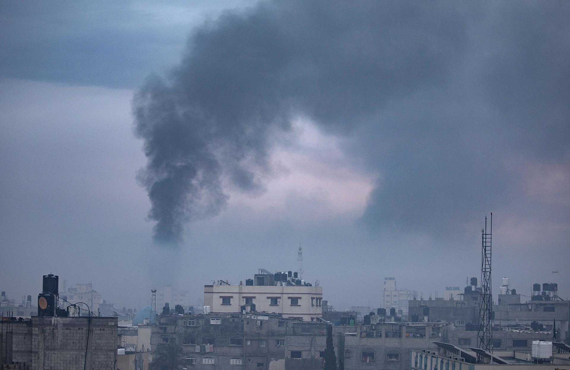 Ataque del Ejército de Israel en Gaza Foto: EFE.