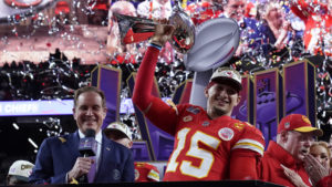 Patrick Mahomes, quarterback de los Kansas City Chiefs y héroe del Super Bowl LVIII. Foto: AFP.