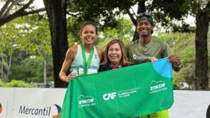 Joselyn Brea, ganadora del Maratón CAF Femenino 21K. Foto: CAF.