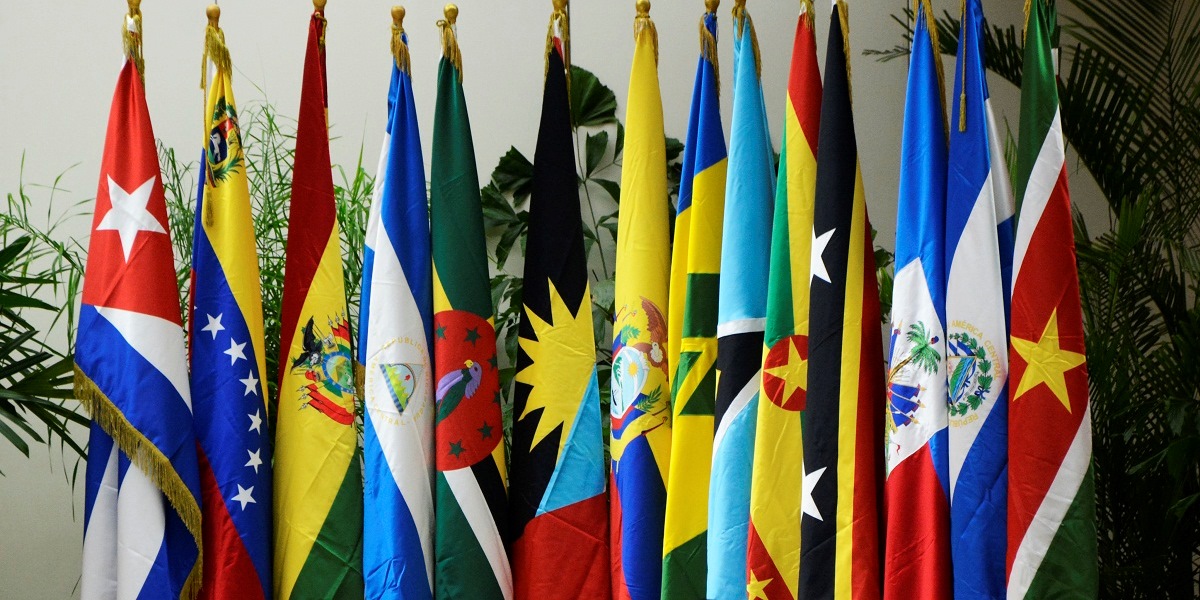 Banderas de países que están dentro del ALBA. Foto: AVN.